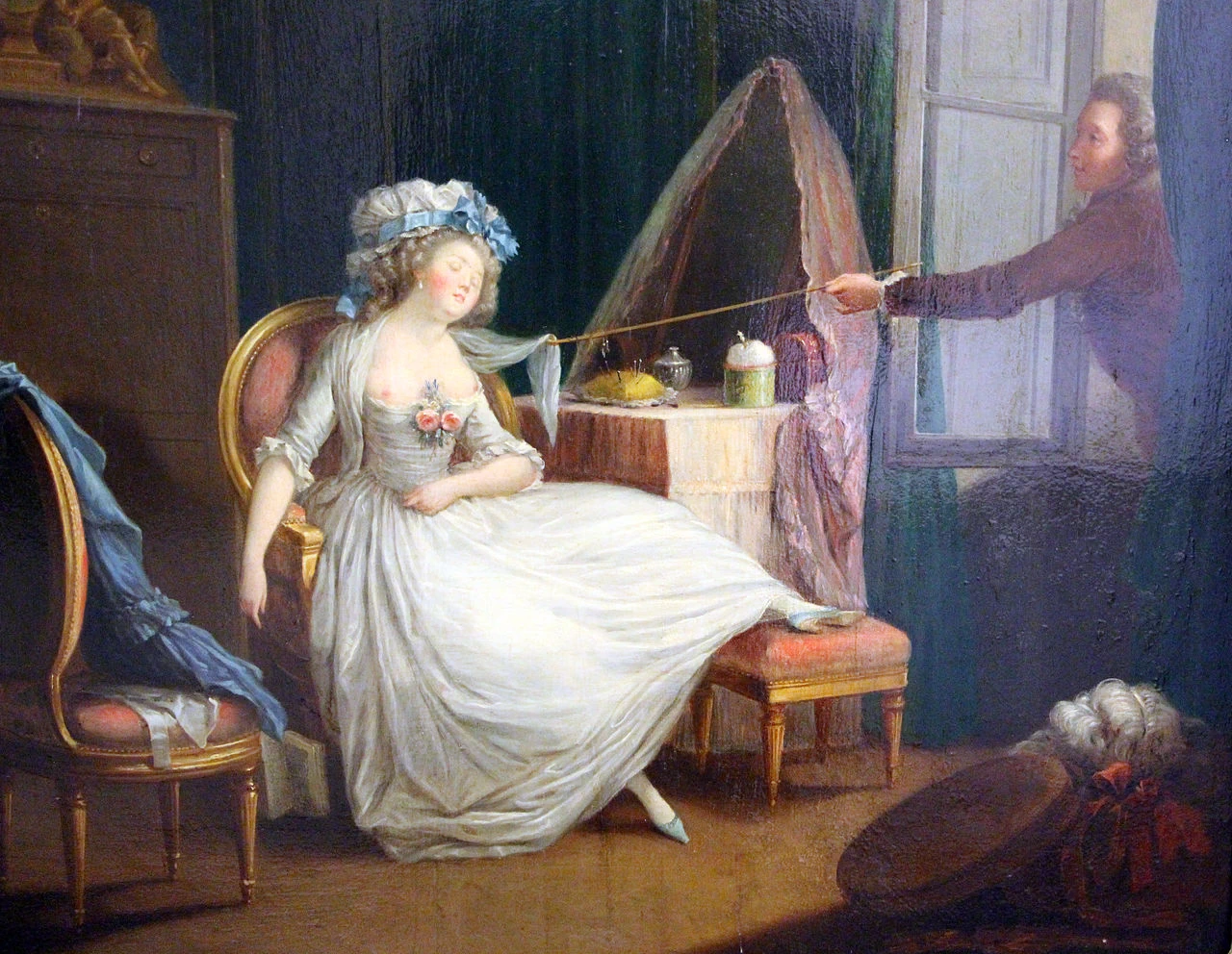 L'amore frivolo, 1780 - Musée Cognacq, Jay, Parigi, dettaglio